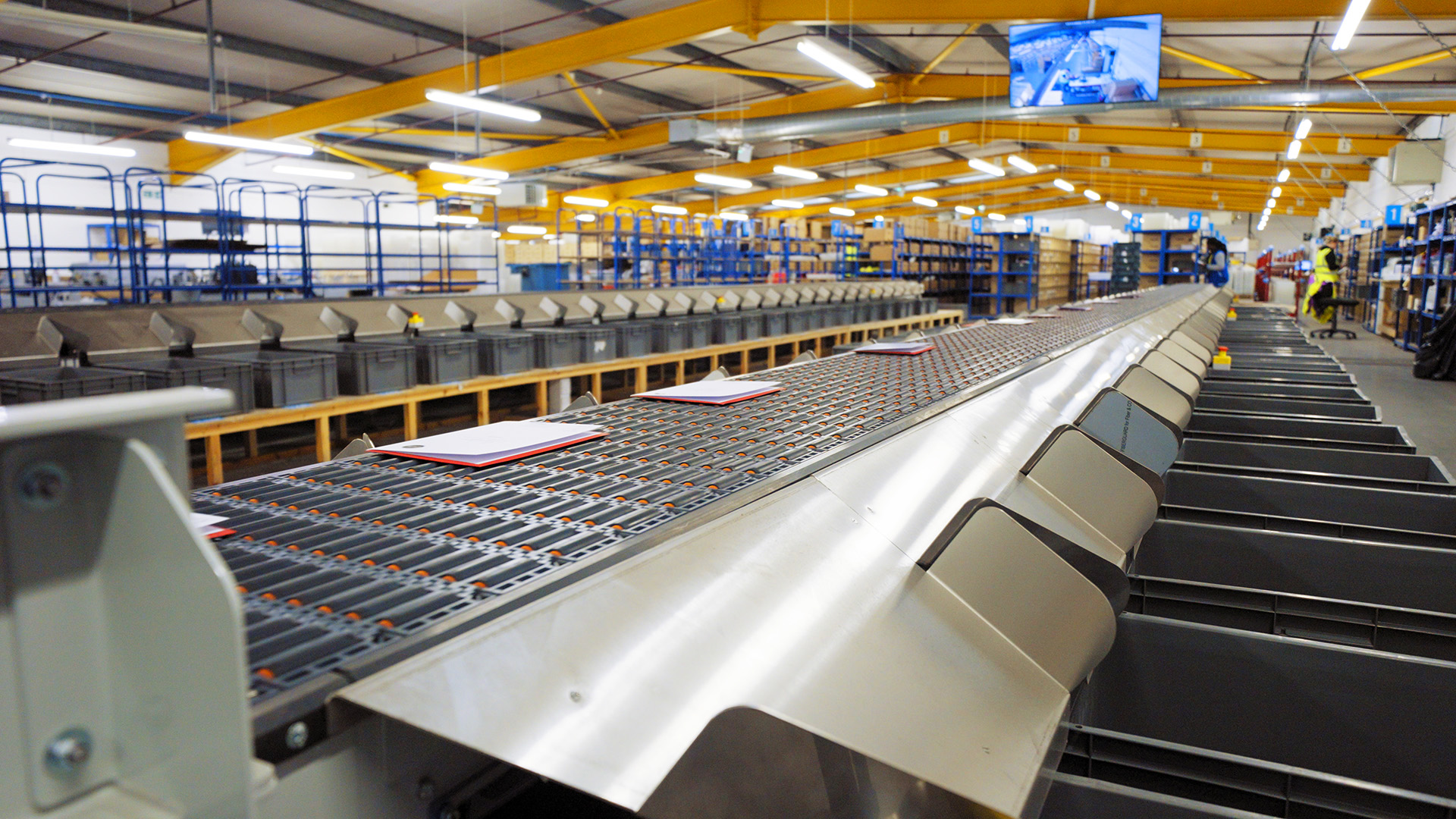 A Monk Conveyors line running inside the Printcraft factory