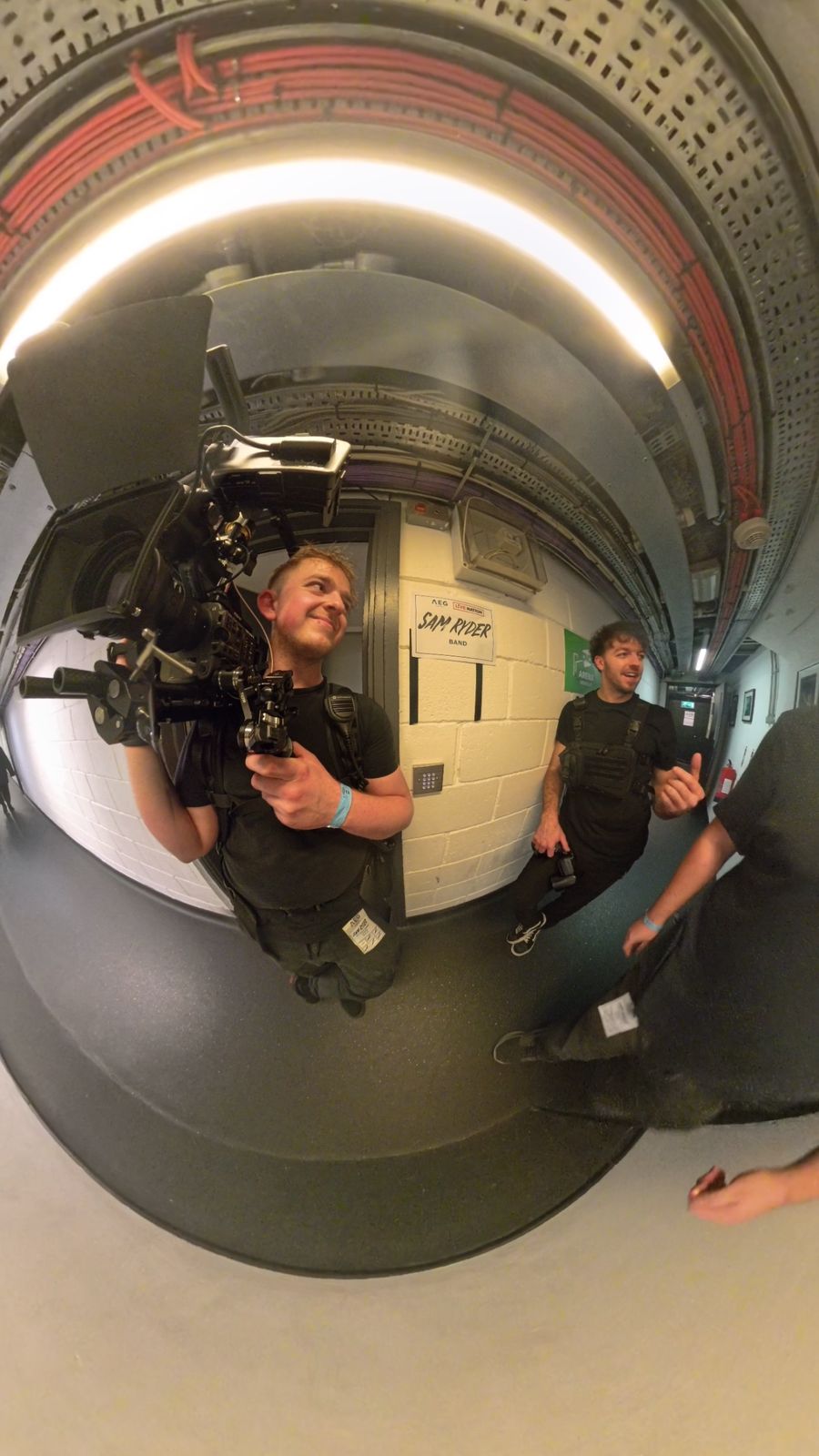 Dan and Jack preparing for the stage walk